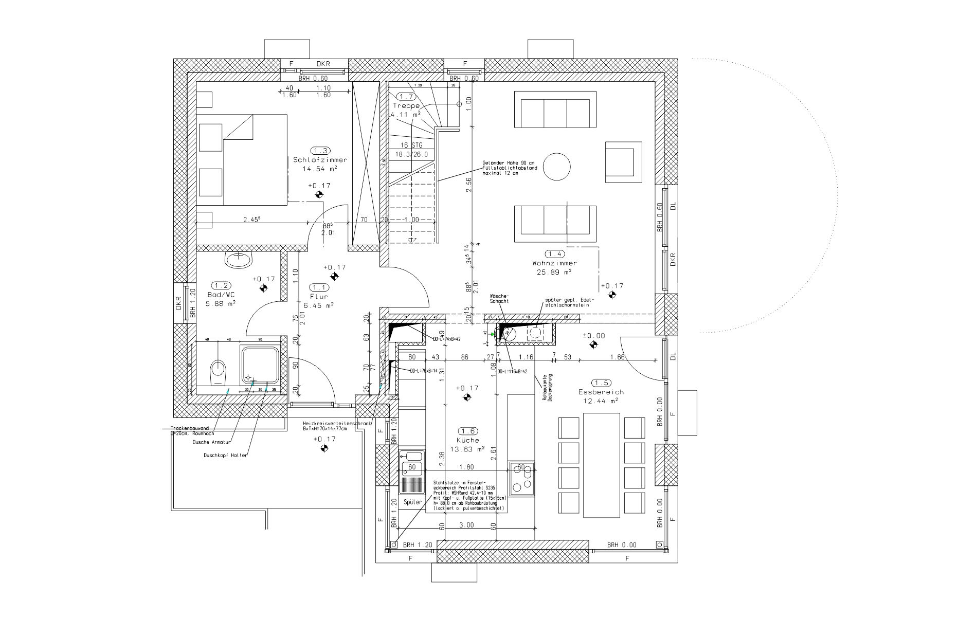 Einfamilienhaus mit Keller als Passivhaus